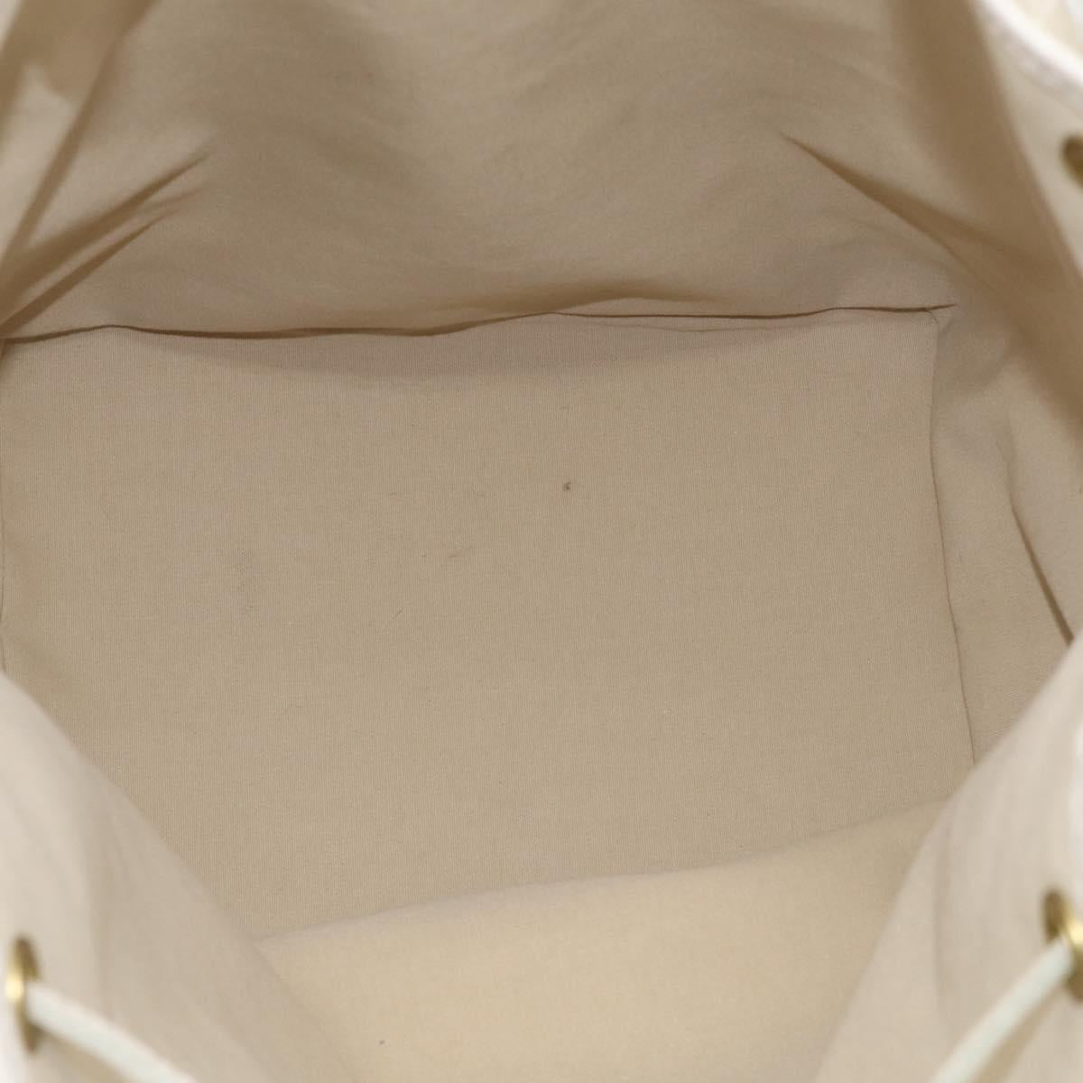 LOUIS VUITTON Monogram Mini Lin Noe Bag White Dunne M95315 LV Auth RV055V