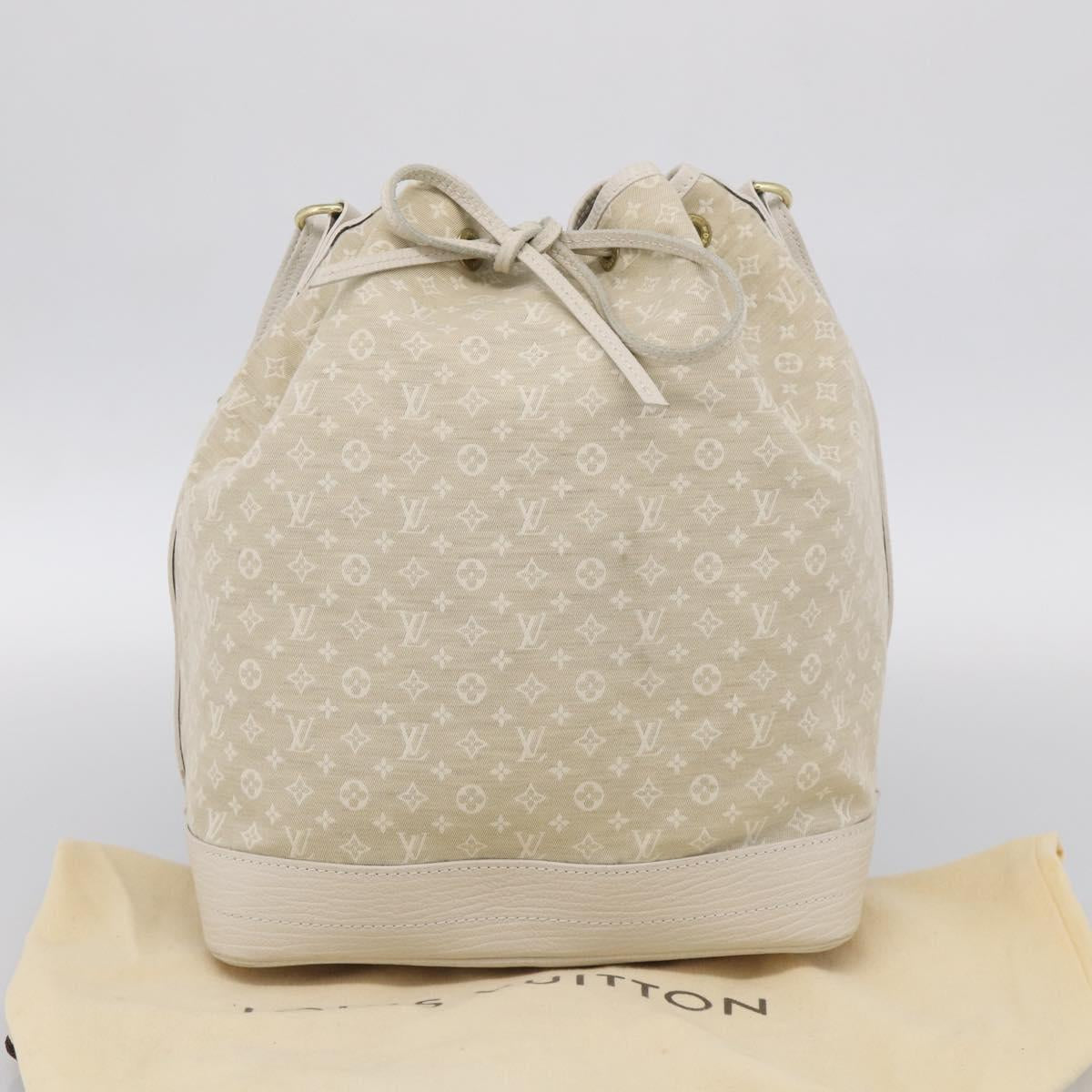 LOUIS VUITTON Monogram Mini Lin Noe Bag White Dunne M95315 LV Auth RV055V