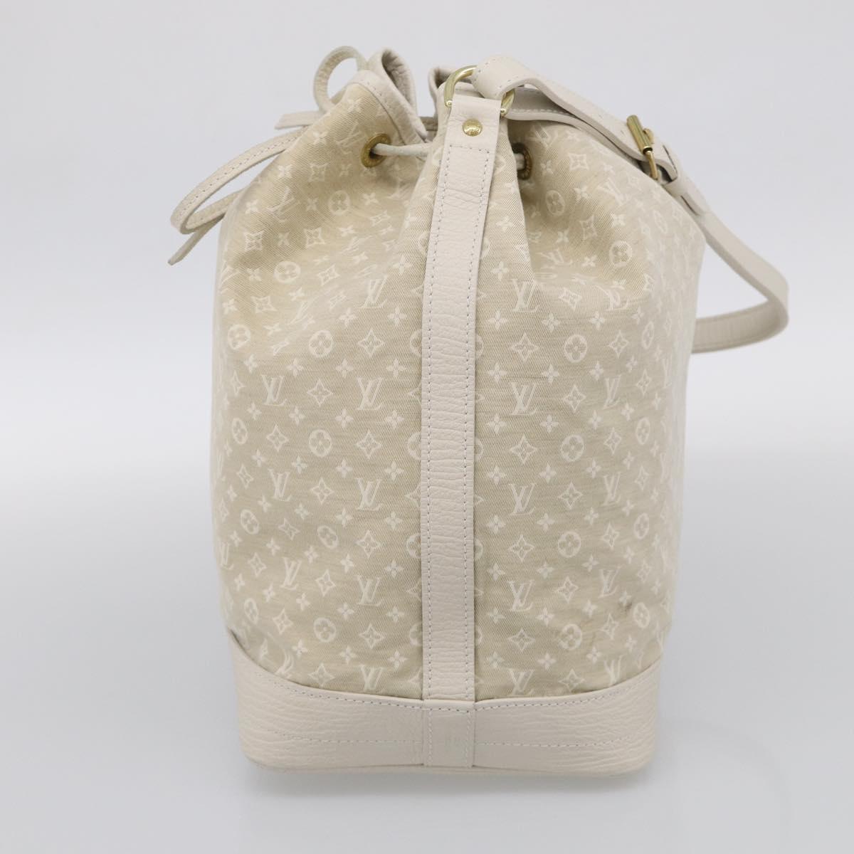LOUIS VUITTON Monogram Mini Lin Noe Bag White Dunne M95315 LV Auth RV055V