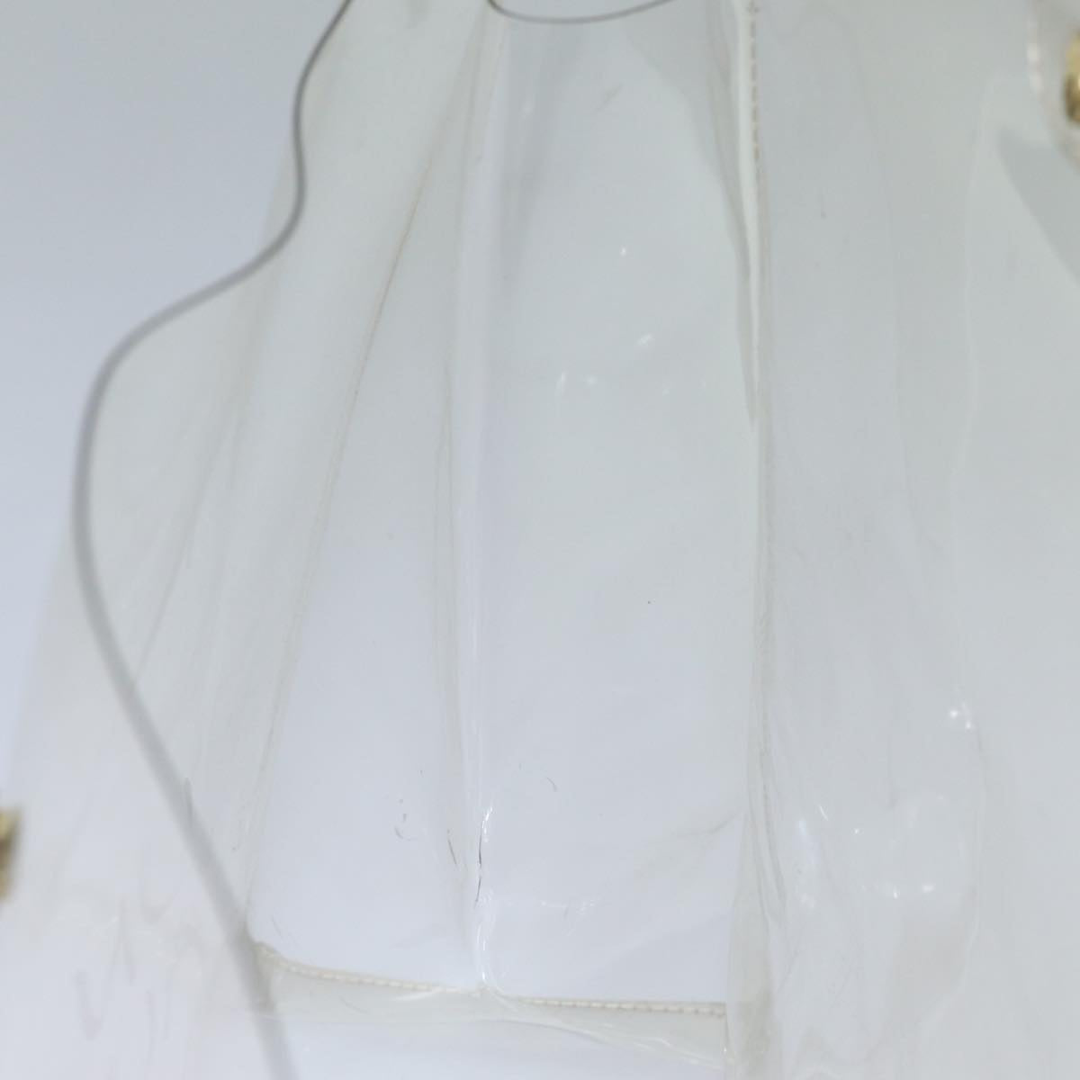 HERMES Vinyl Kelly Hand Bag Vinyl Clear Auth S1397