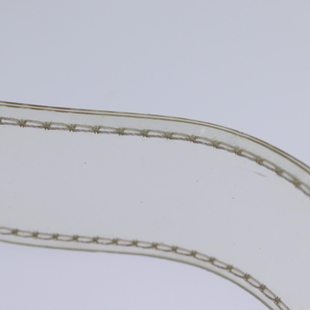 HERMES Vinyl Kelly Hand Bag Vinyl Clear Auth S1397