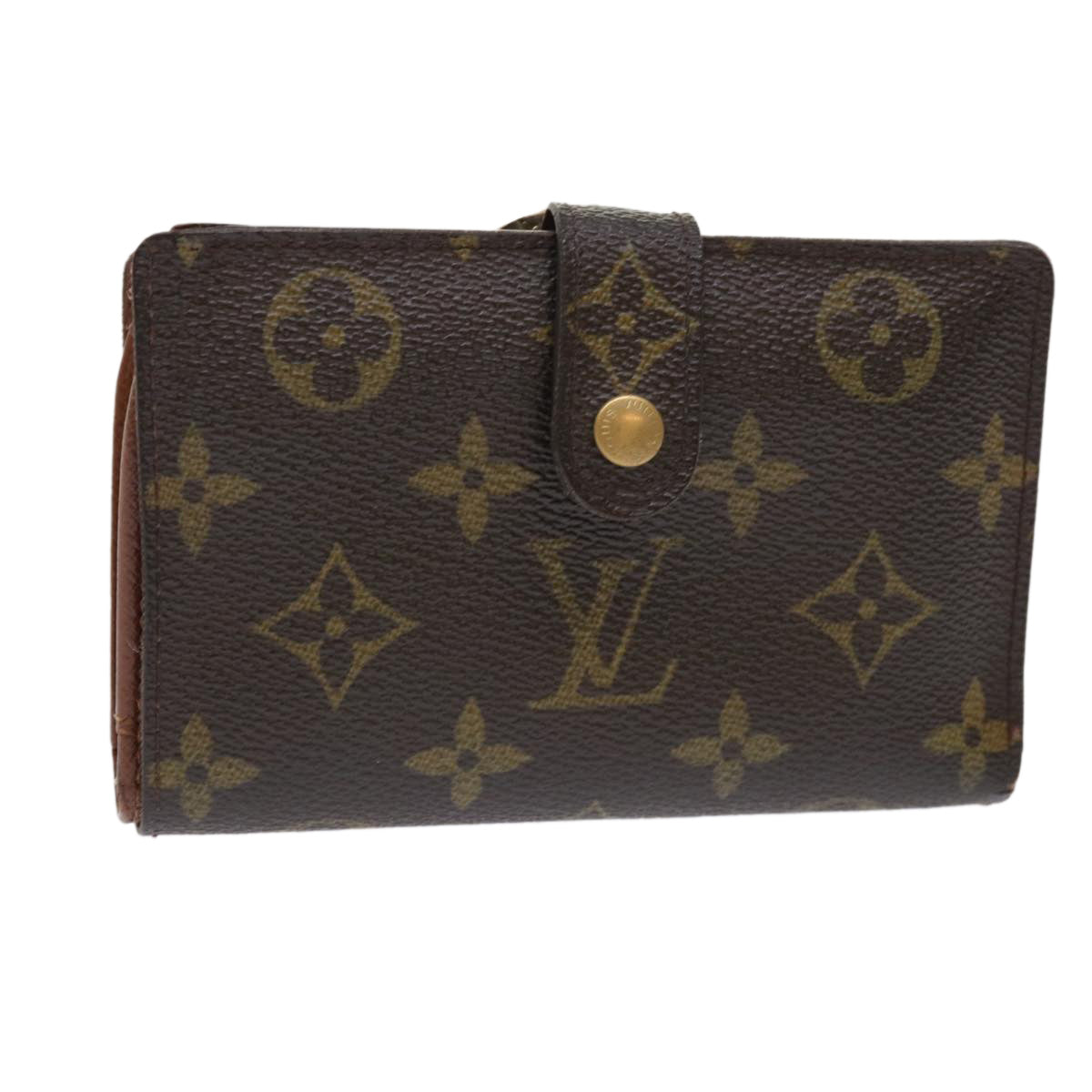 LOUIS VUITTON Monogram Porte Monnaie Billets Viennois Wallet M61663 Auth S702