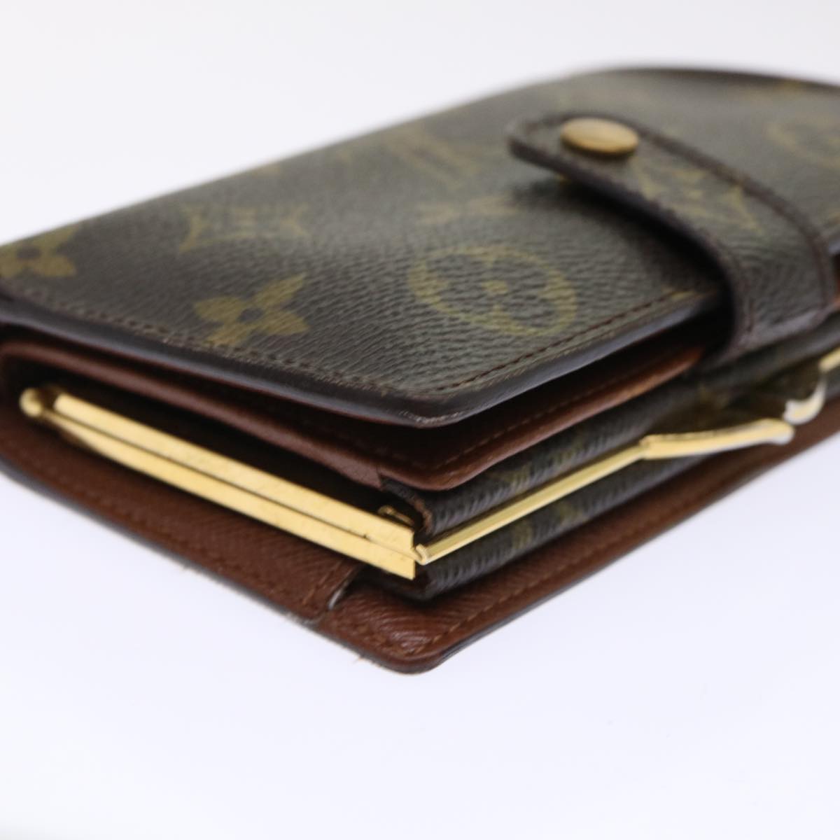 LOUIS VUITTON Monogram Porte Monnaie Billets Viennois Wallet M61663 Auth S702