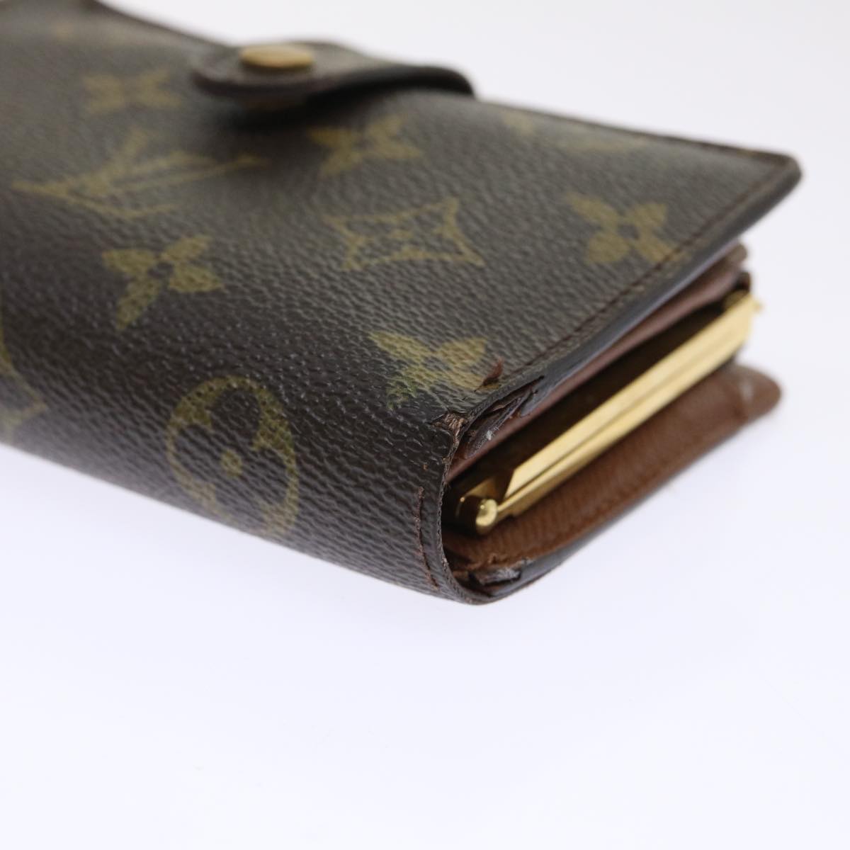 LOUIS VUITTON Monogram Porte Monnaie Billets Viennois Wallet M61663 Auth S702