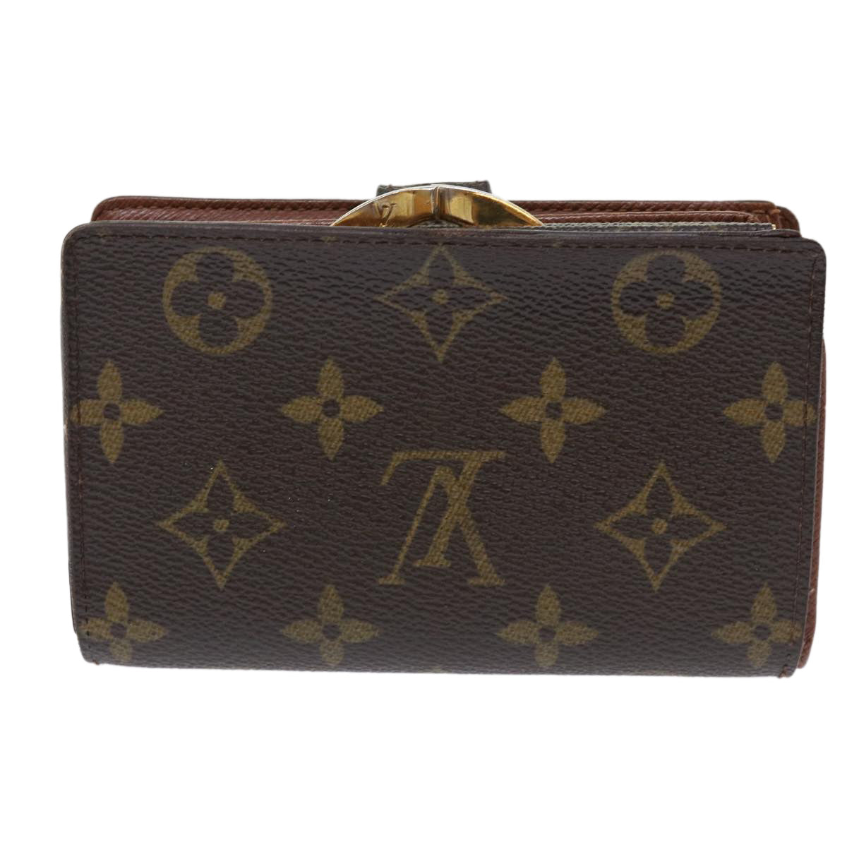 LOUIS VUITTON Monogram Porte Monnaie Billets Viennois Wallet M61663 Auth S702