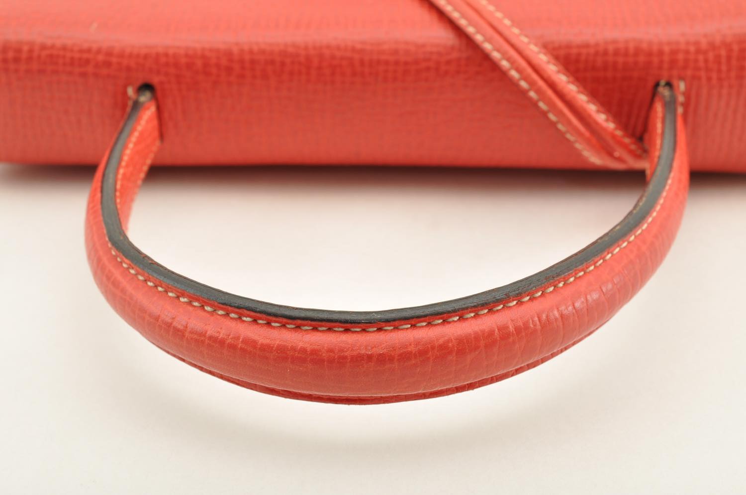 LOEWE Hand Bag Leather 2way Red Auth am2234s