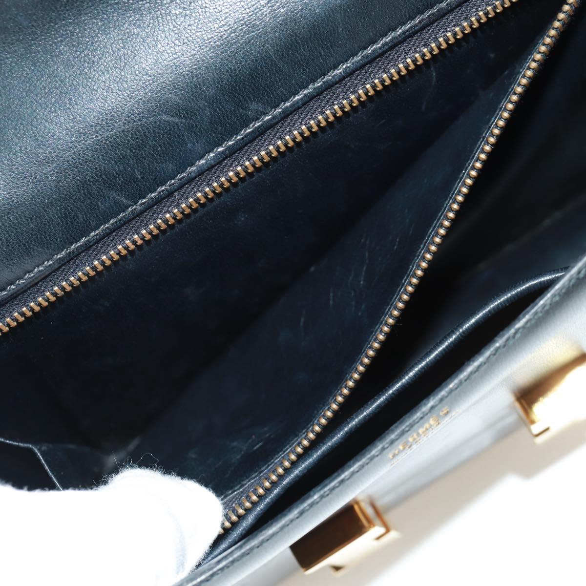 HERMES Constance 24 Shoulder Bag Bock Scarf Black Gold Auth SK006SM