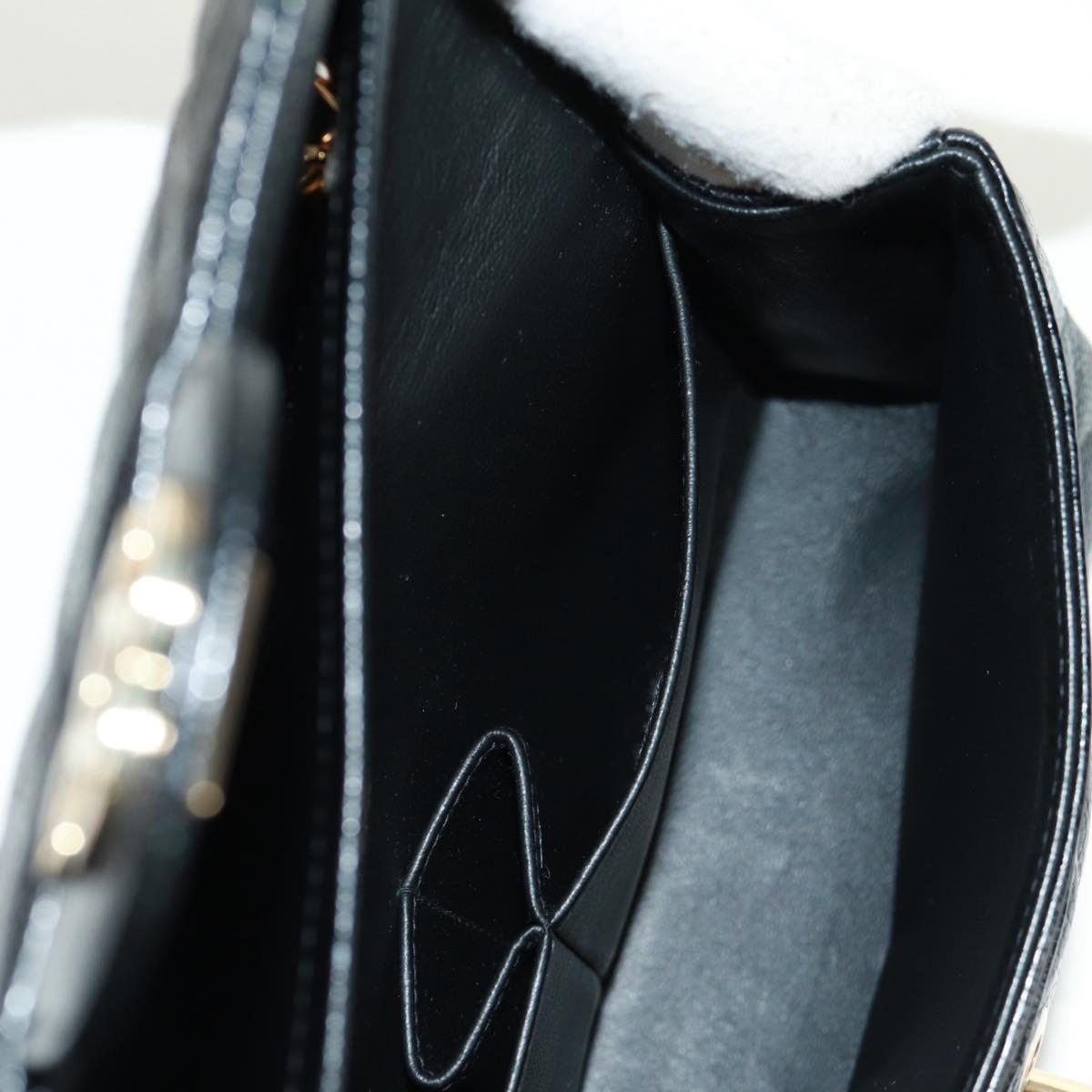 CHANEL Double Flap Double Chain Matelasse 23 Bag Caviar Skin CC Auth SK011SM