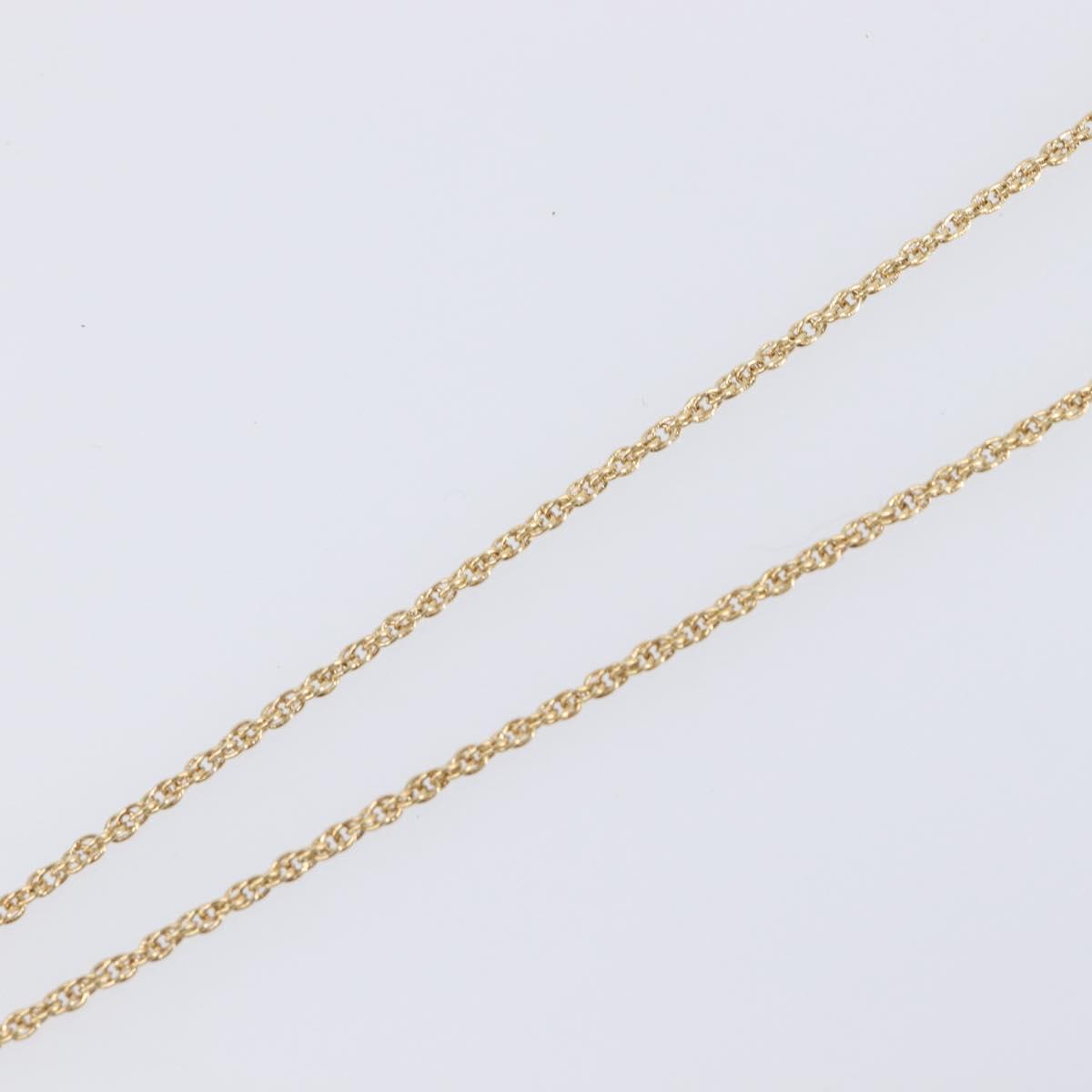 GIVENCHY Rhinestone Necklace Metal Gold Tone Auth SK142