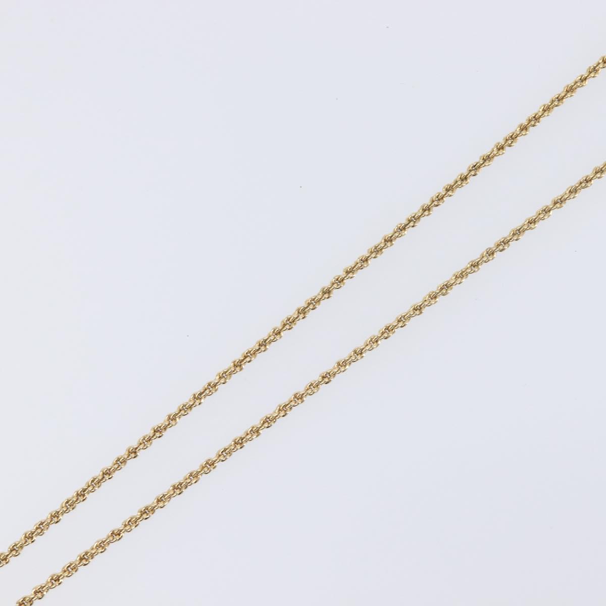 Christian Dior Necklace Metal Gold Tone Auth SK144