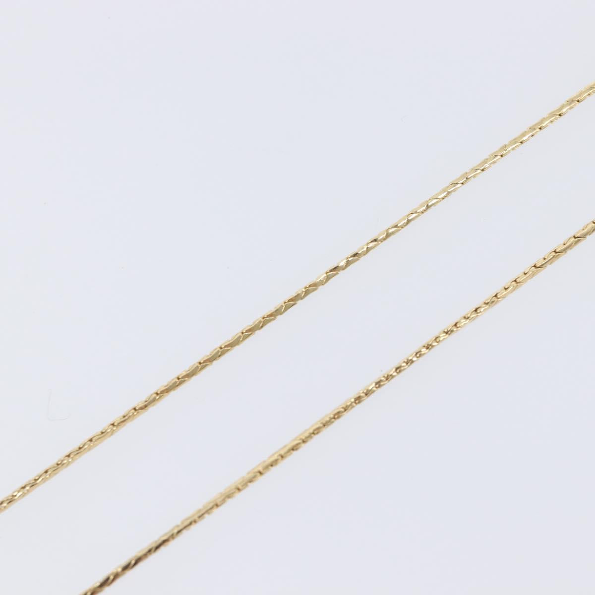 Christian Dior Necklace Metal Gold Tone Auth SK147V