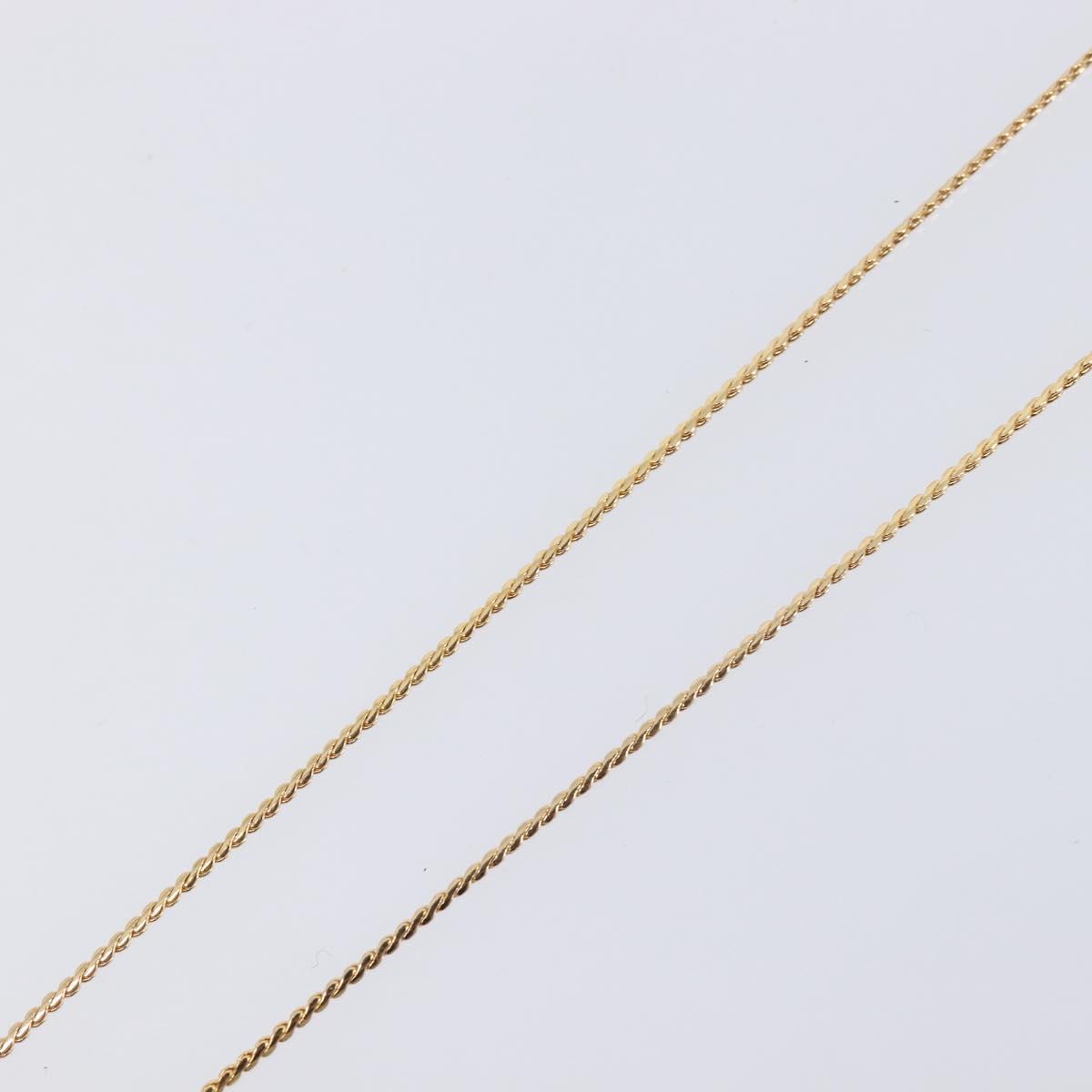 Christian Dior Necklace Metal Gold Tone Auth SK148V