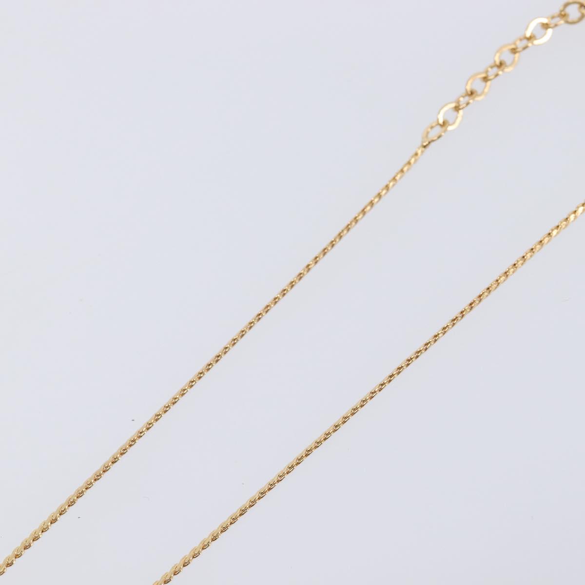 Christian Dior Necklace Metal Gold Tone Auth SK148V