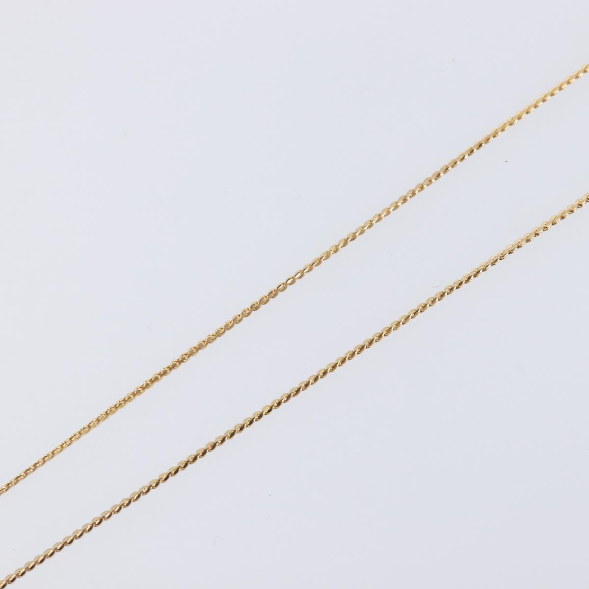 Christian Dior Necklace Metal Gold Tone Auth SK148V