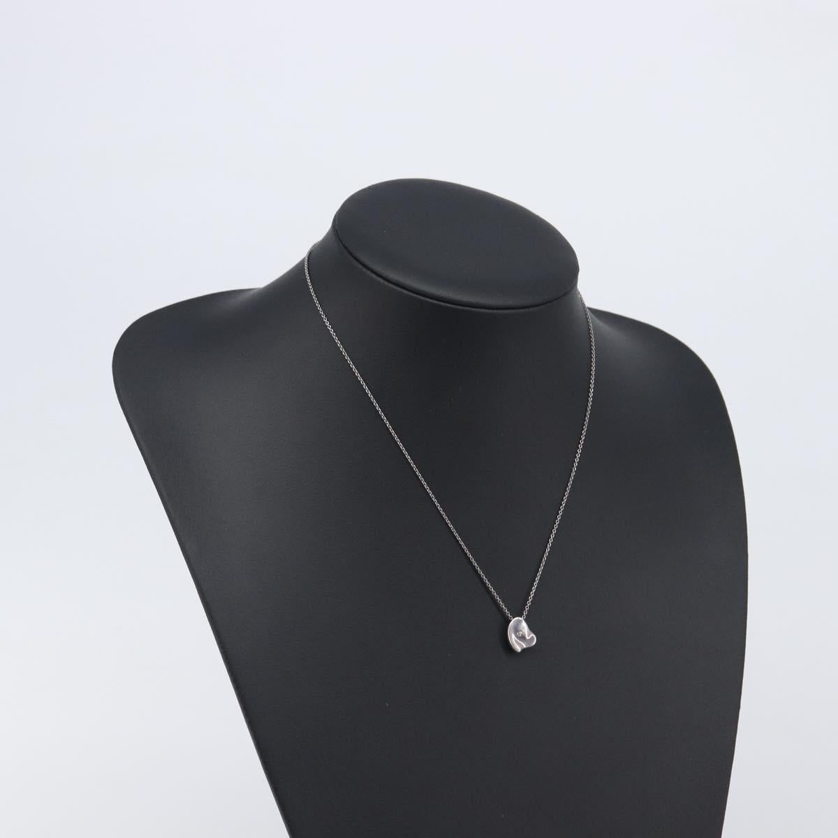 Tiffany & Co. Full Heart Necklace Ag925 Silver Auth SK154