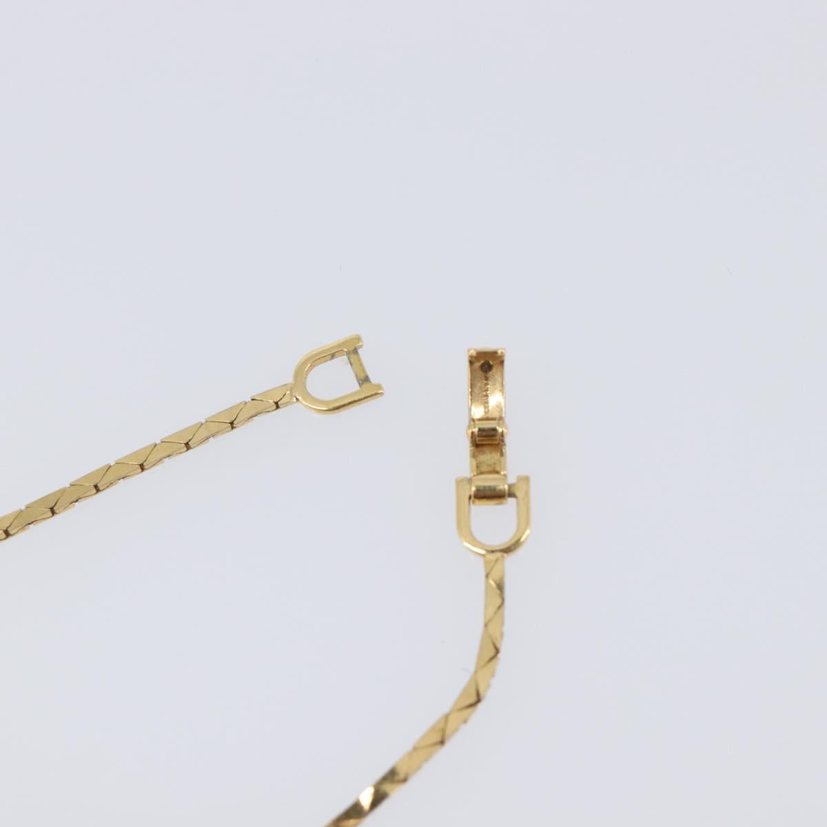 Christian Dior Rhinestone Bracelet Metal Gold Tone Auth SK172