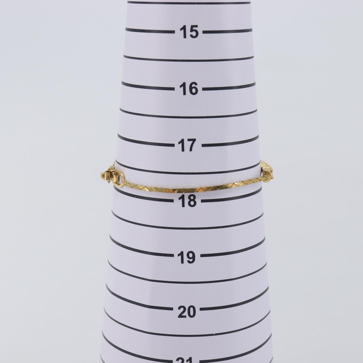 Christian Dior Rhinestone Bracelet Metal Gold Tone Auth SK172