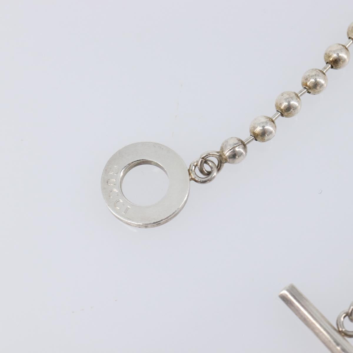 GUCCI Ball Chain Bracelet Ag925 Silver Auth SK177