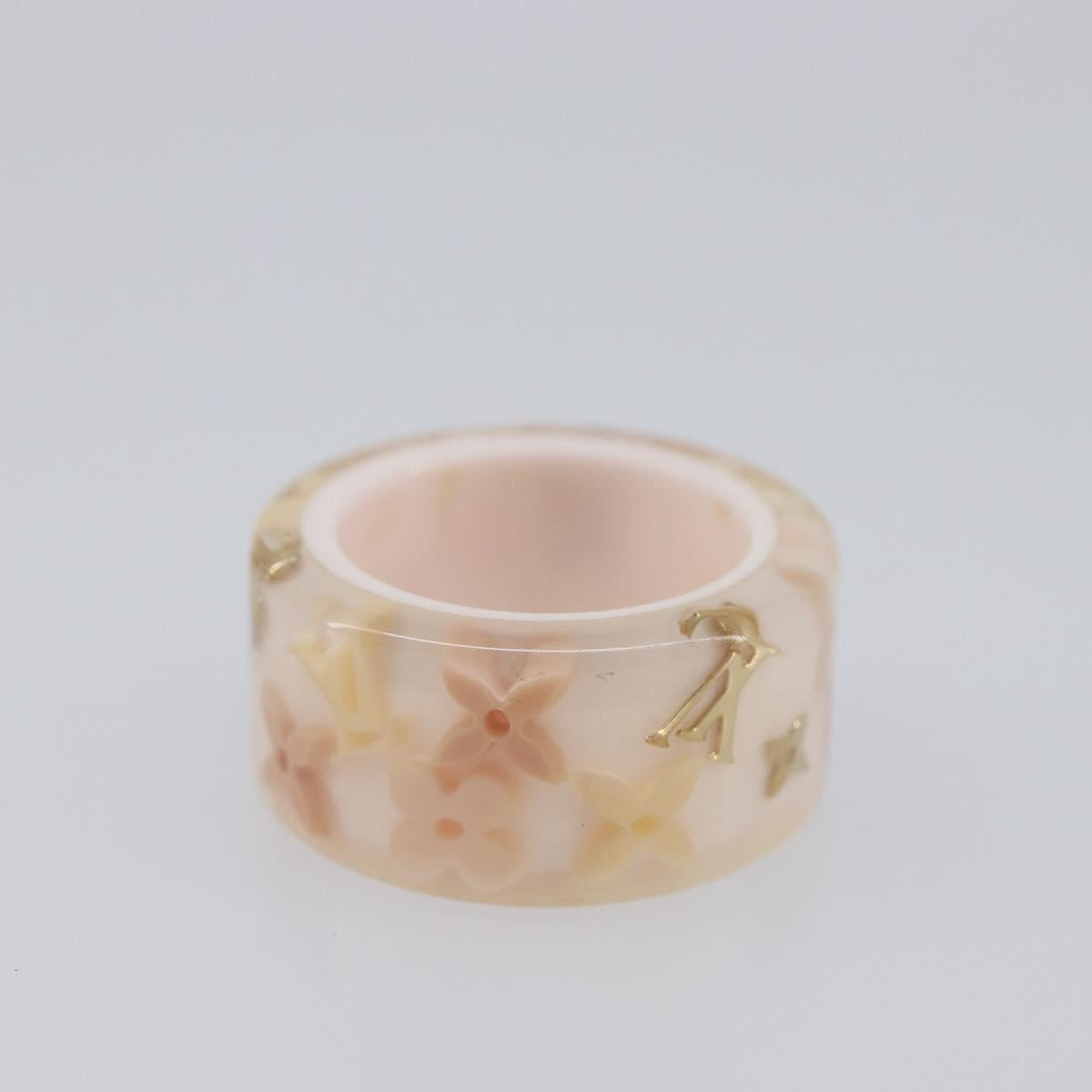 LOUIS VUITTON Berg Farandole Ring Plastic Clear Pink M65816 LV Auth SK179