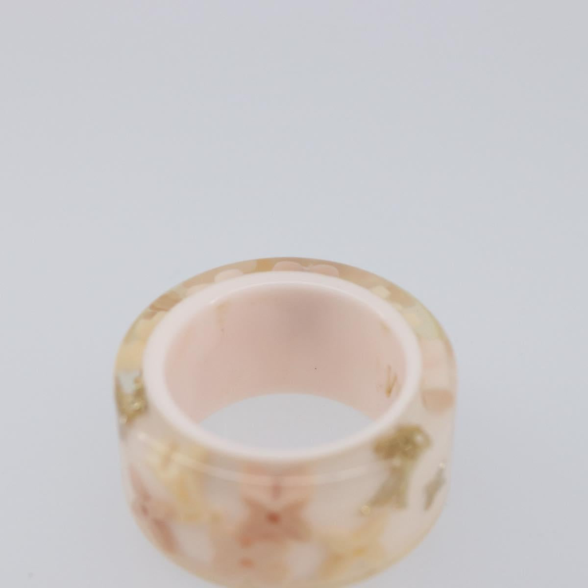 LOUIS VUITTON Berg Farandole Ring Plastic Clear Pink M65816 LV Auth SK179
