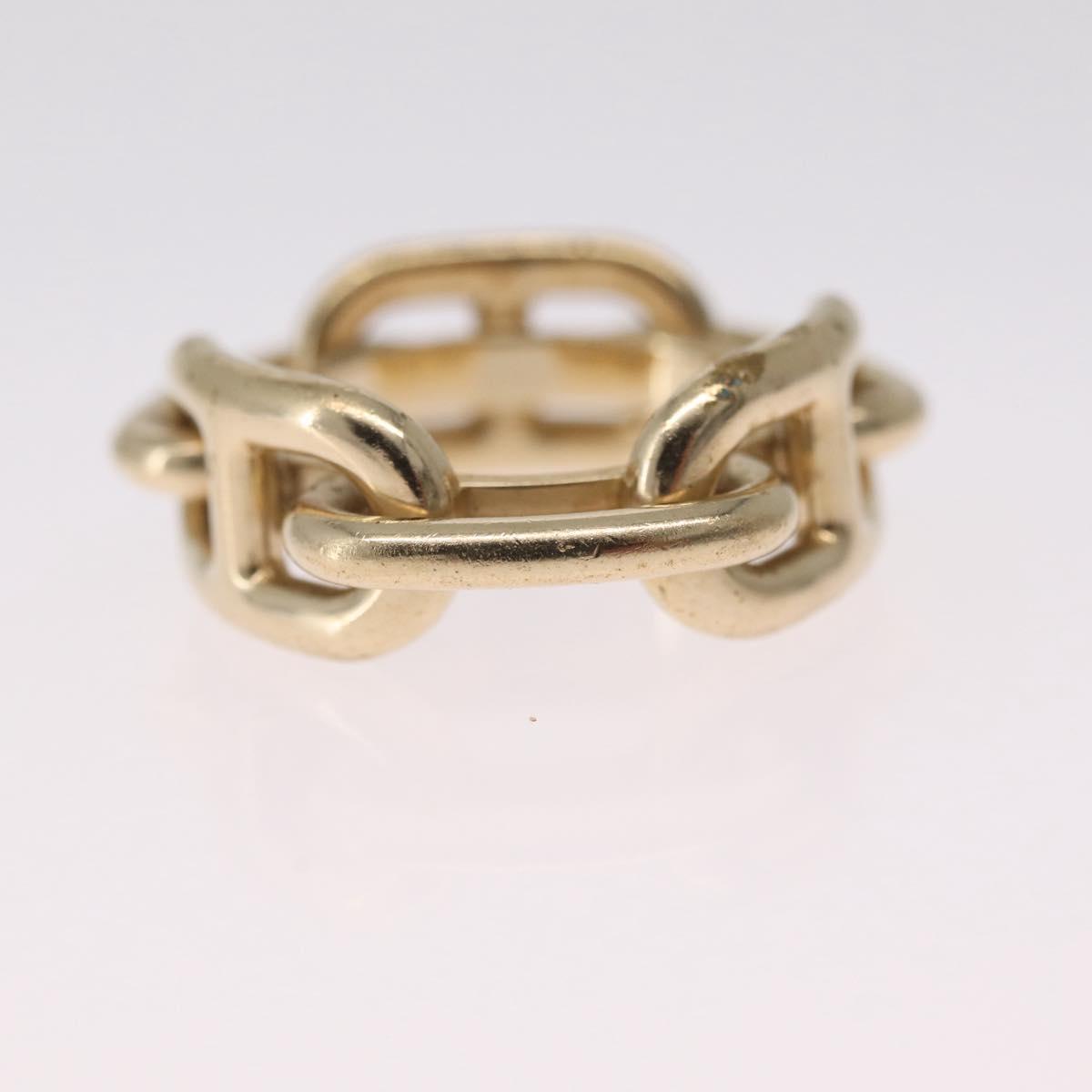 HERMES Charm Ring Metal 2 Set Gold Tone Auth SK203