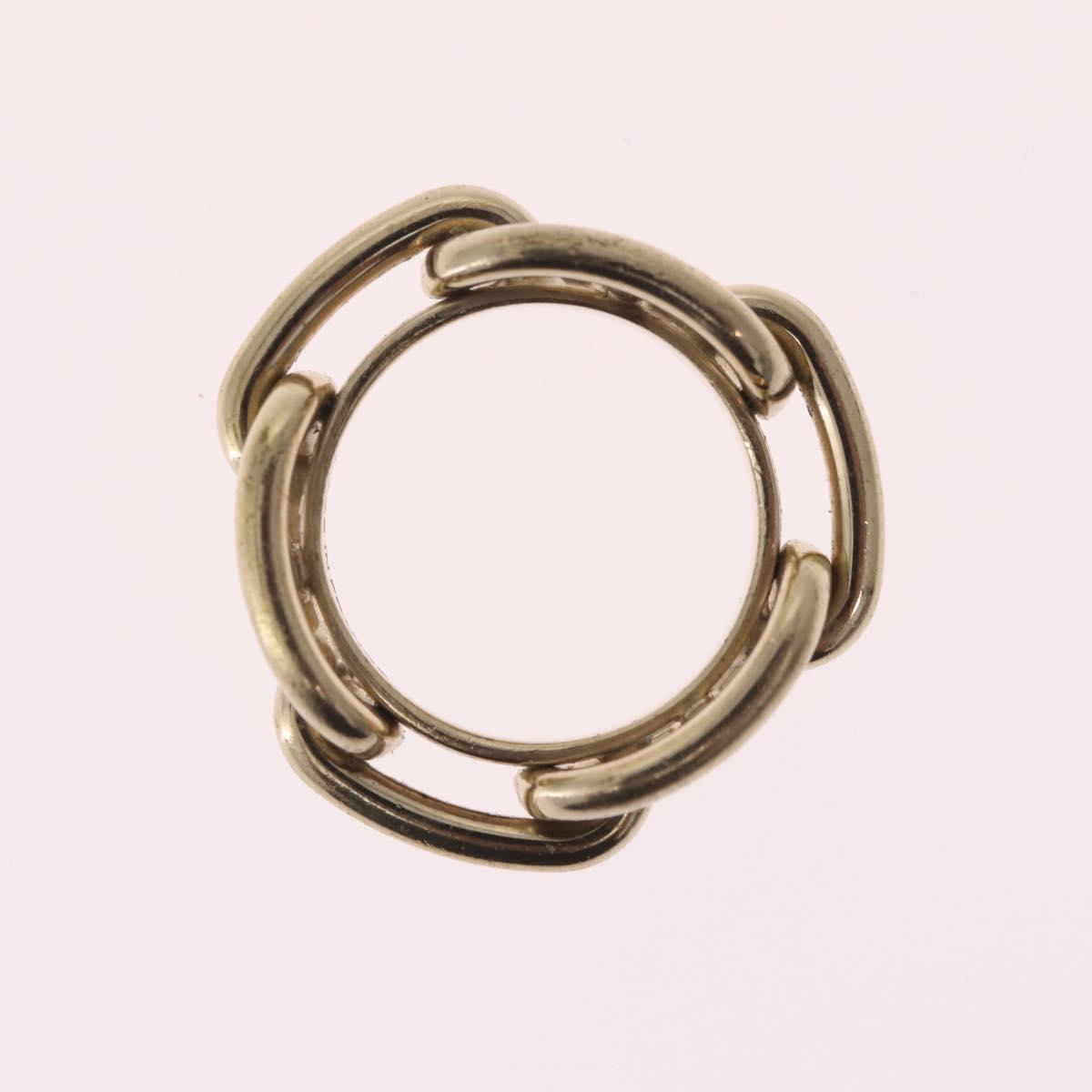HERMES Charm Ring Metal 2 Set Gold Tone Auth SK203