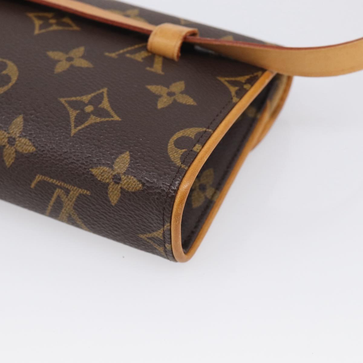 LOUIS VUITTON Monogram Pochette Florentine Waist bag M51855 LV Auth SK216