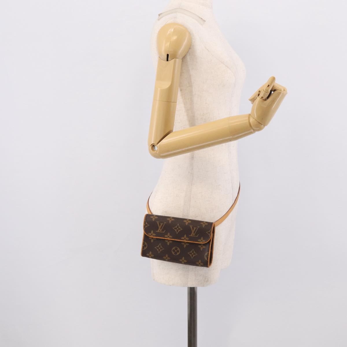 LOUIS VUITTON Monogram Pochette Florentine Waist bag M51855 LV Auth SK216