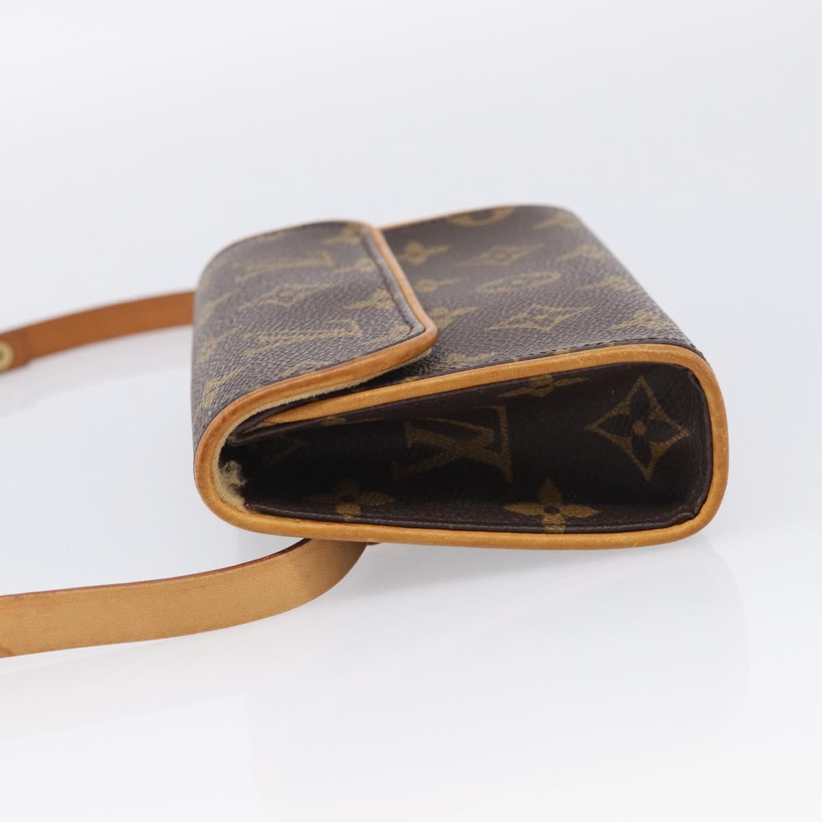LOUIS VUITTON Monogram Pochette Florentine Waist bag M51855 LV Auth SK216