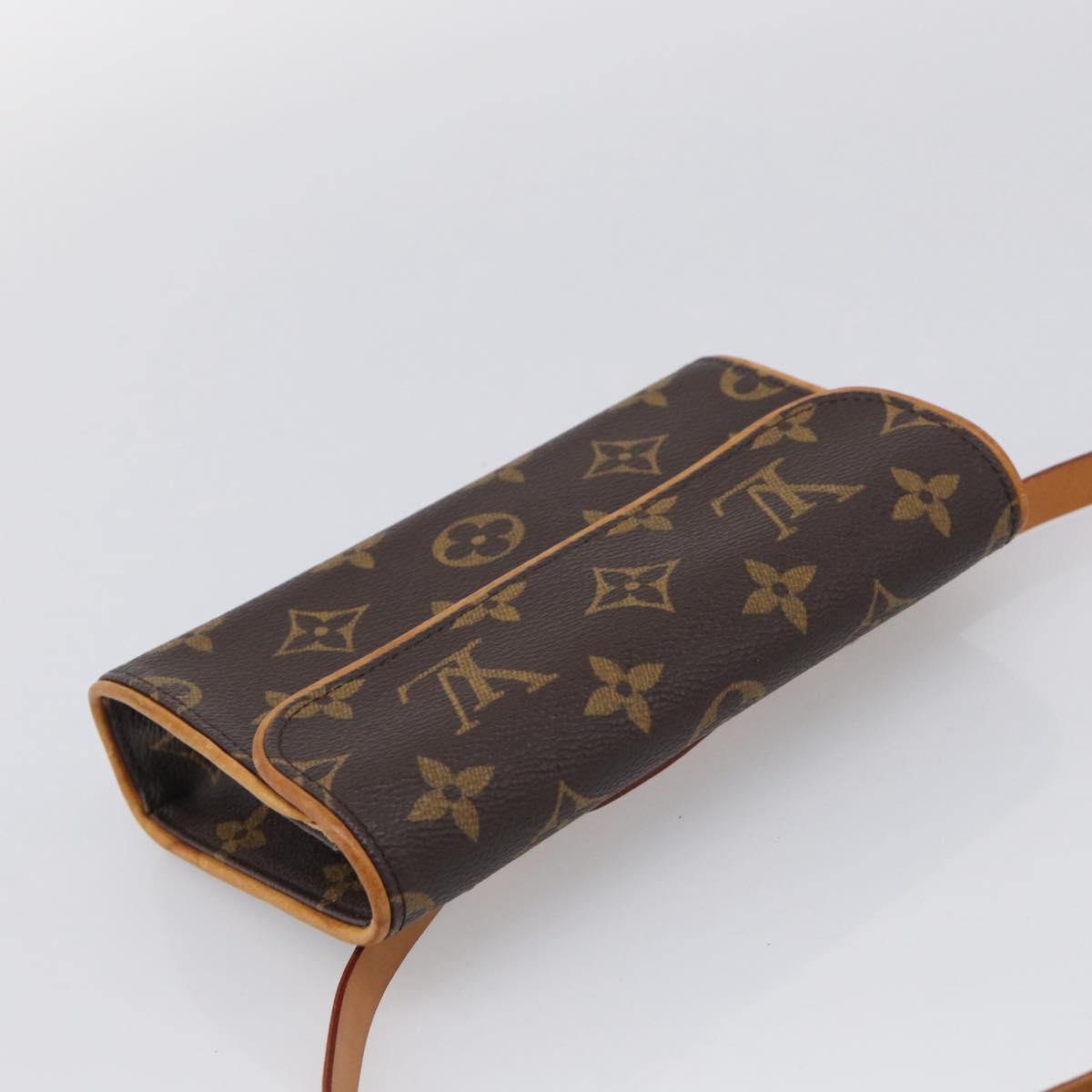 LOUIS VUITTON Monogram Pochette Florentine Waist bag M51855 LV Auth SK216
