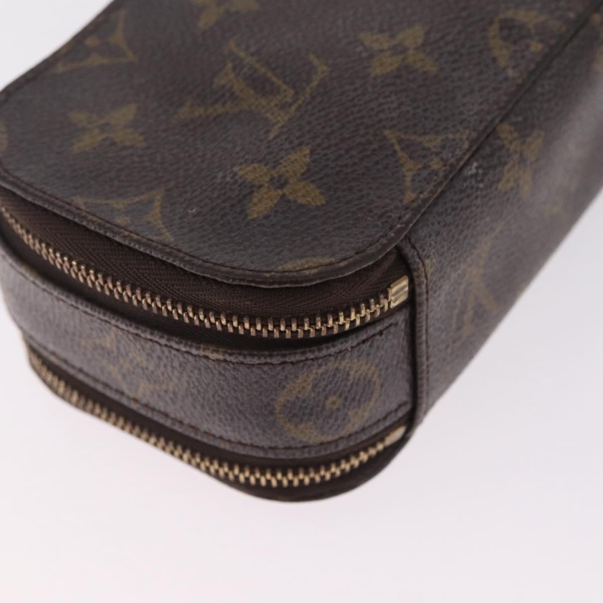 LOUIS VUITTON Monogram Trousse Brush PM Cosmetic Pouch M47510 LV Auth SK217