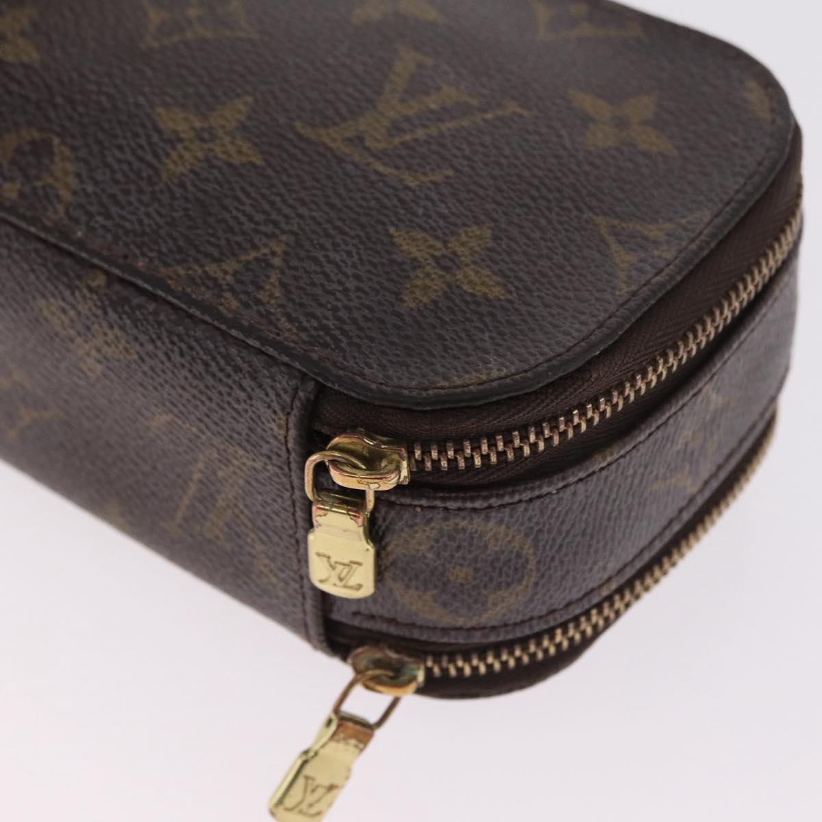 LOUIS VUITTON Monogram Trousse Brush PM Cosmetic Pouch M47510 LV Auth SK217