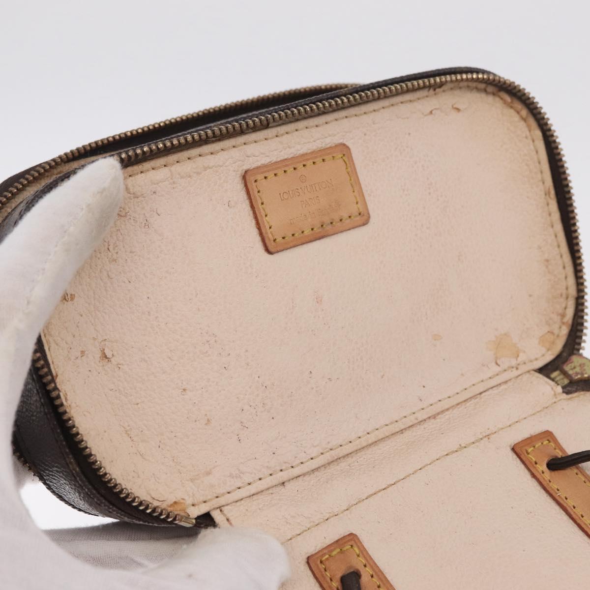 LOUIS VUITTON Monogram Trousse Brush PM Cosmetic Pouch M47510 LV Auth SK217