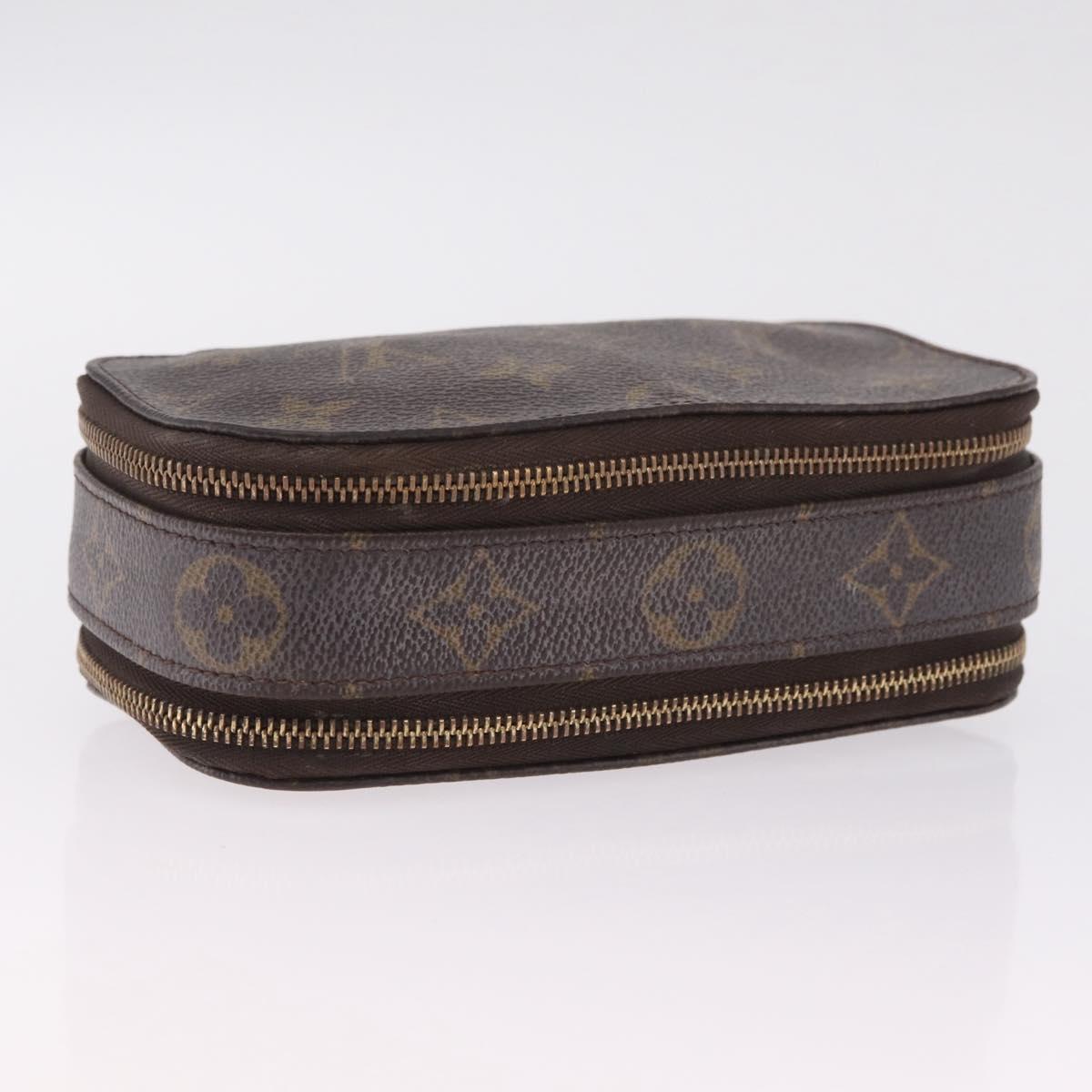 LOUIS VUITTON Monogram Trousse Brush PM Cosmetic Pouch M47510 LV Auth SK217