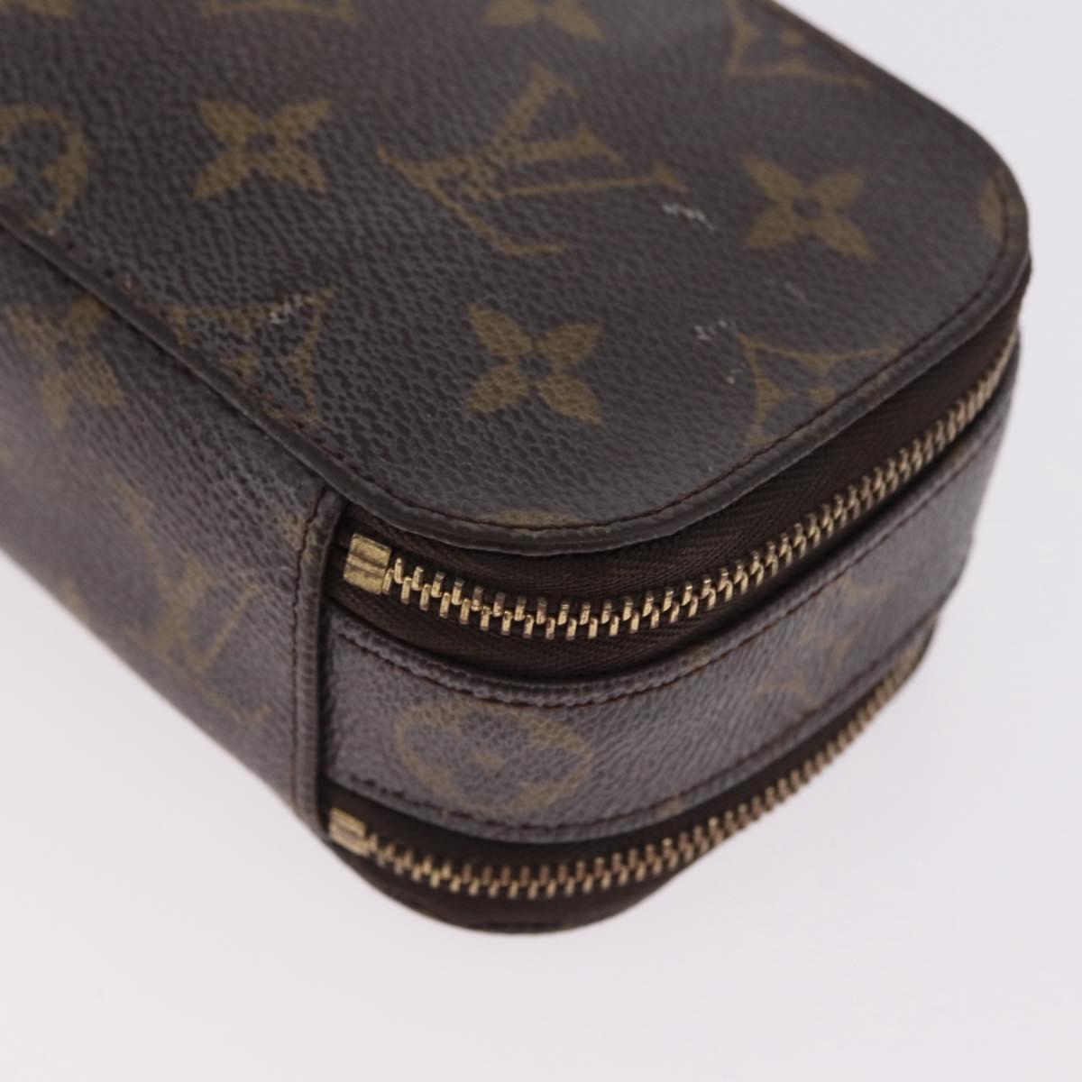 LOUIS VUITTON Monogram Trousse Brush PM Cosmetic Pouch M47510 LV Auth SK217
