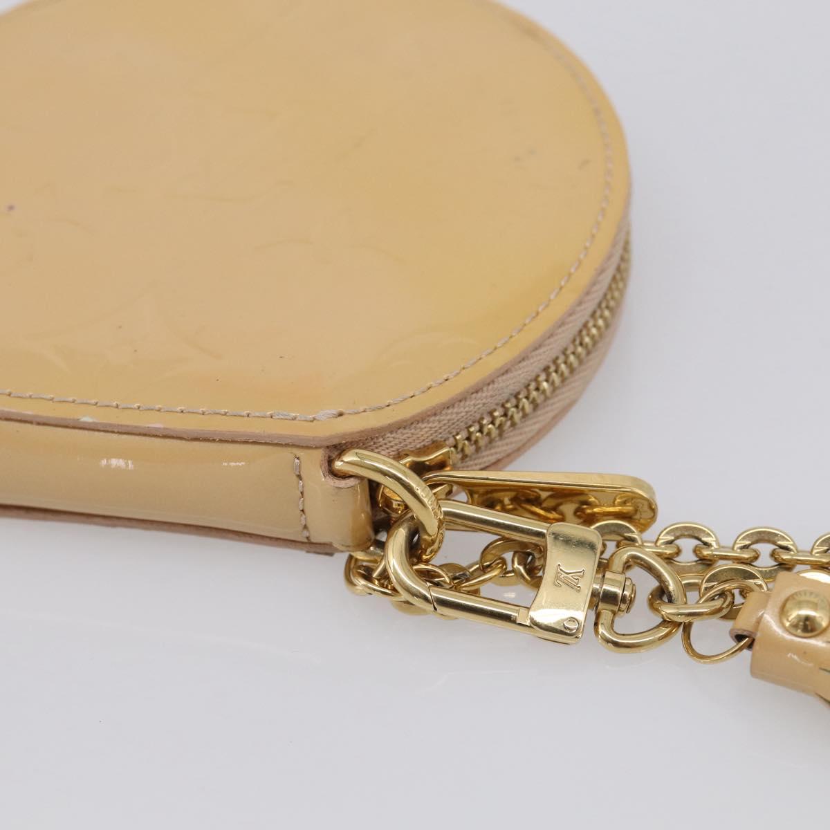 LOUIS VUITTON Vernis Porte Monnaie Chapo Rose Florentin M91416 LV Auth SK218A