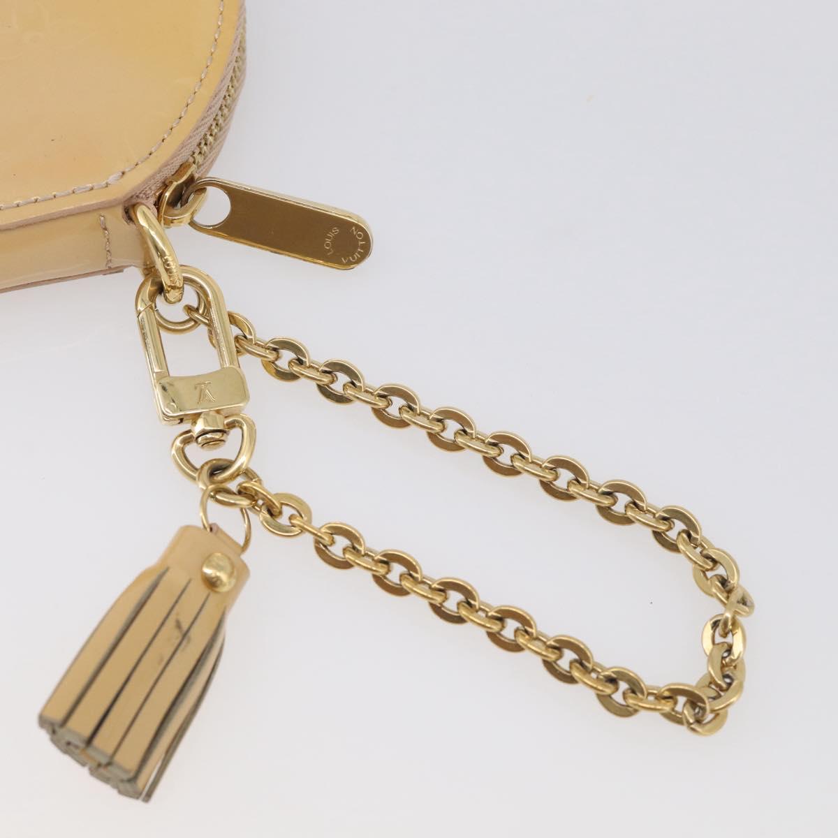 LOUIS VUITTON Vernis Porte Monnaie Chapo Rose Florentin M91416 LV Auth SK218A