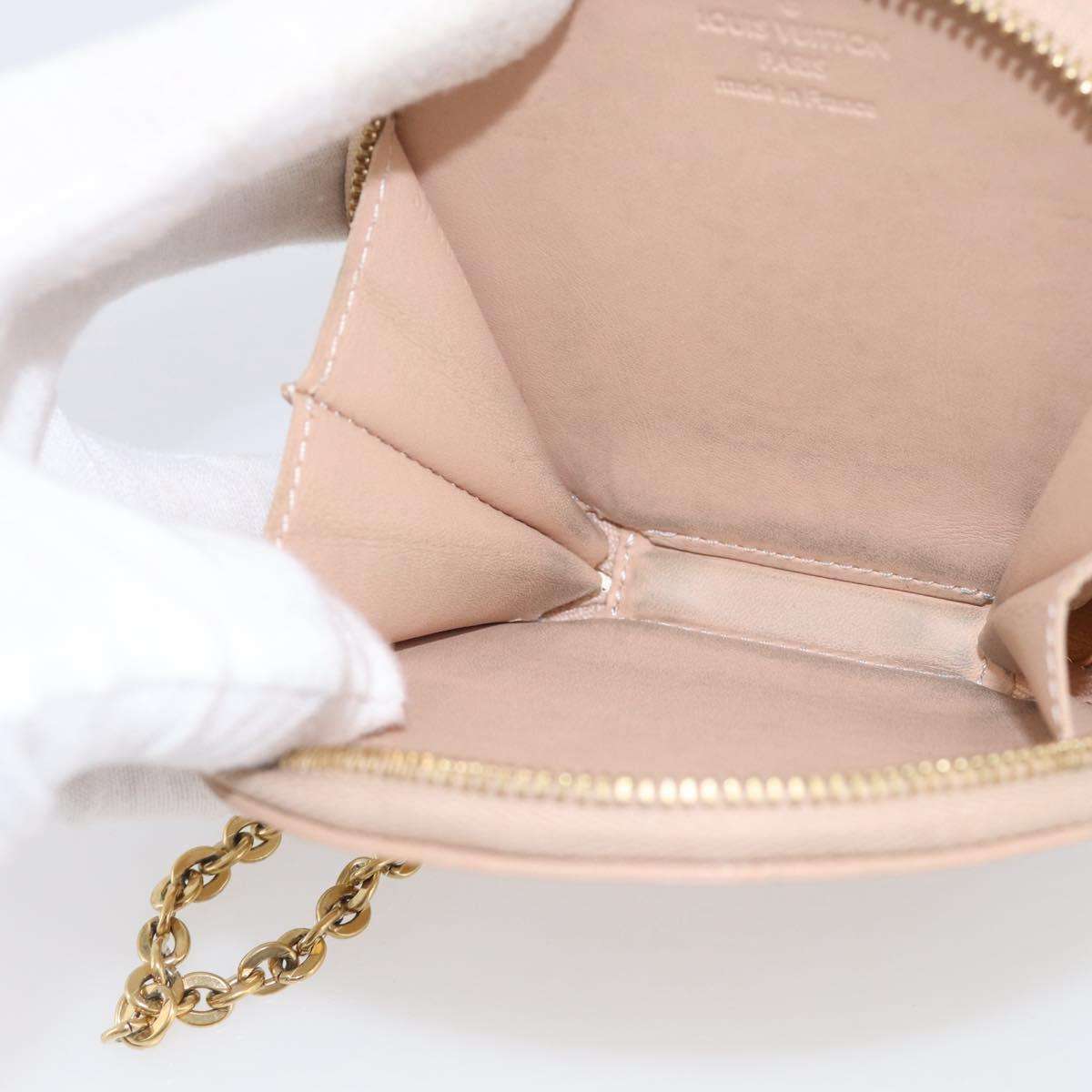 LOUIS VUITTON Vernis Porte Monnaie Chapo Rose Florentin M91416 LV Auth SK218A