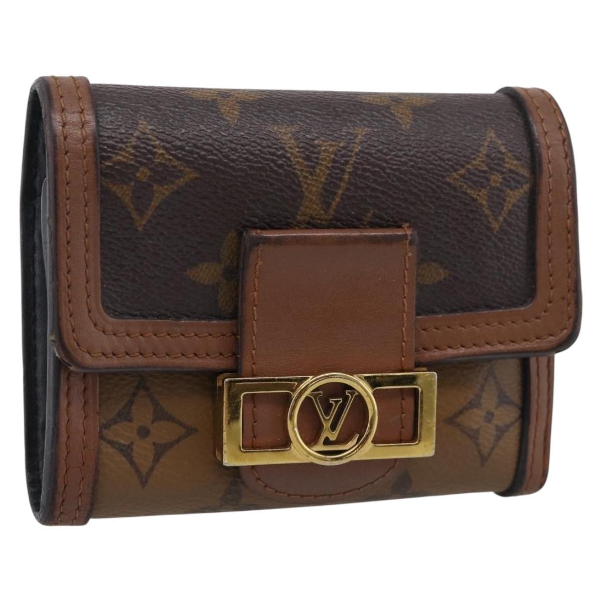 LOUIS VUITTON Reverse Portefeuille Daufine Compact Wallet M68725 LV Auth SK258