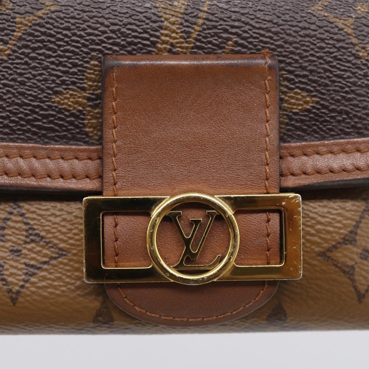 LOUIS VUITTON Reverse Portefeuille Daufine Compact Wallet M68725 LV Auth SK258