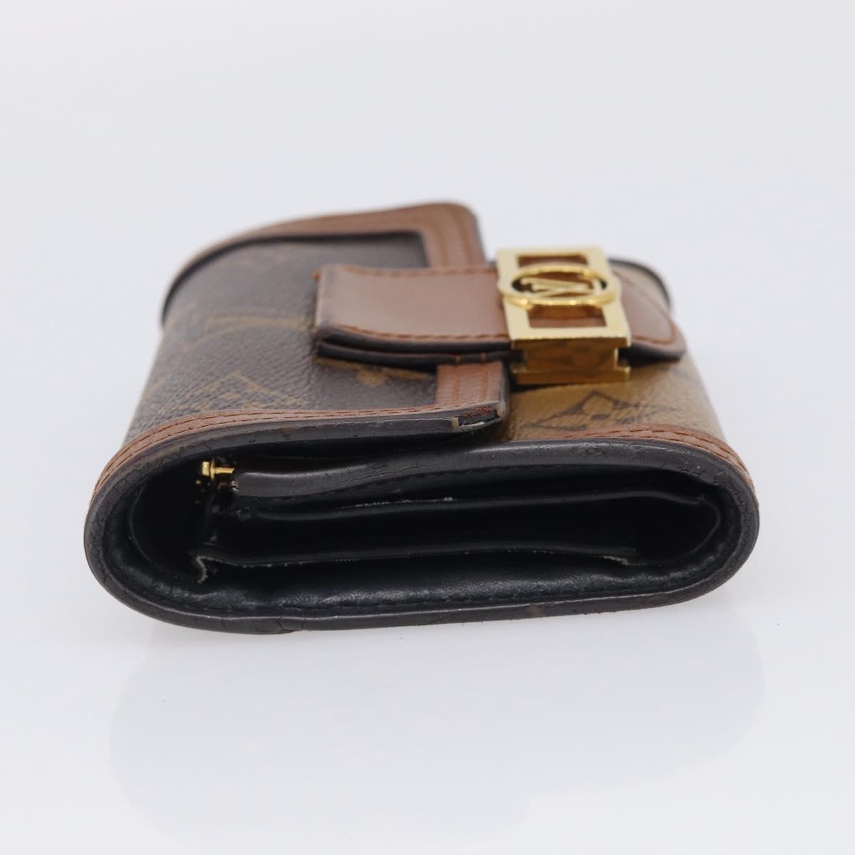 LOUIS VUITTON Reverse Portefeuille Daufine Compact Wallet M68725 LV Auth SK258