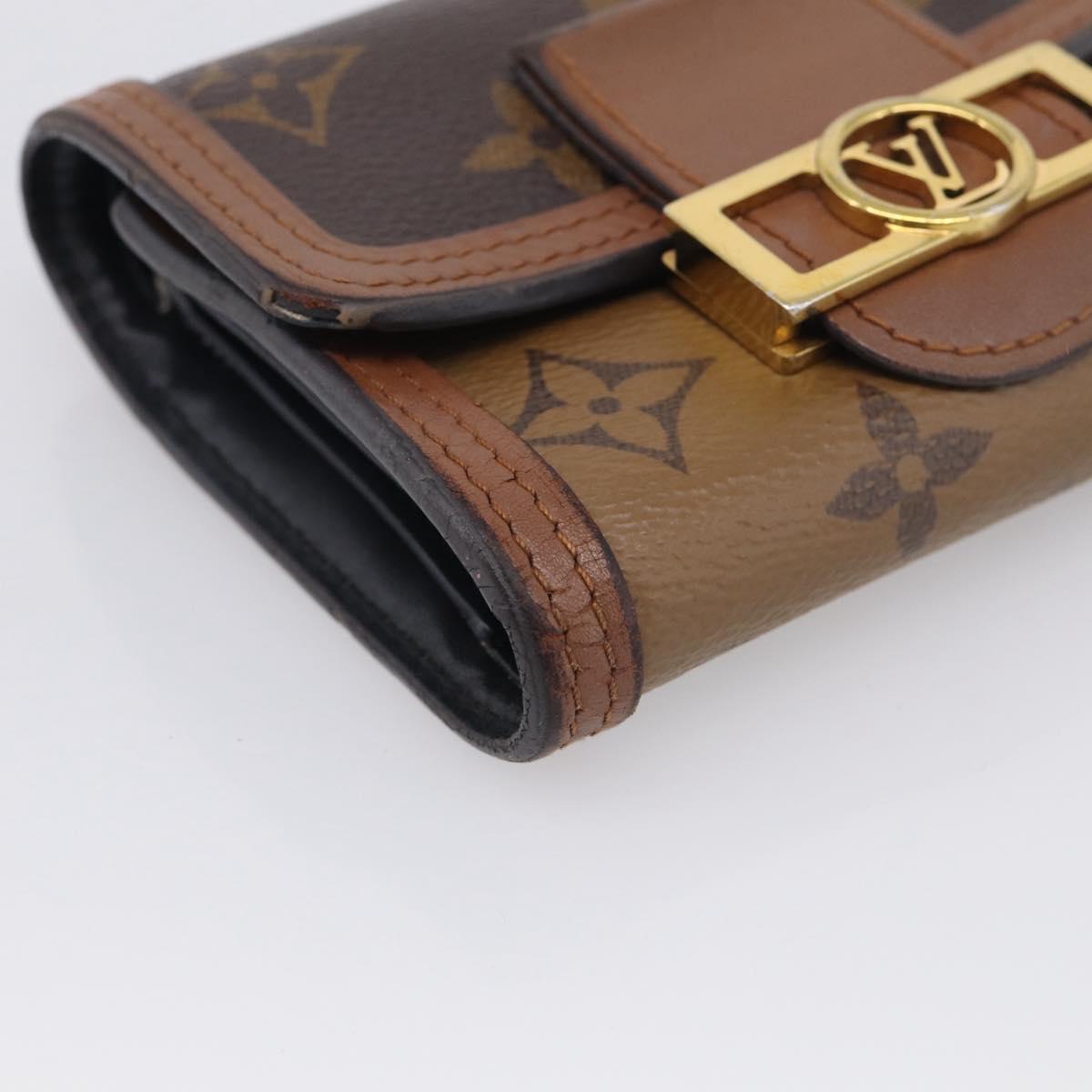 LOUIS VUITTON Reverse Portefeuille Daufine Compact Wallet M68725 LV Auth SK258