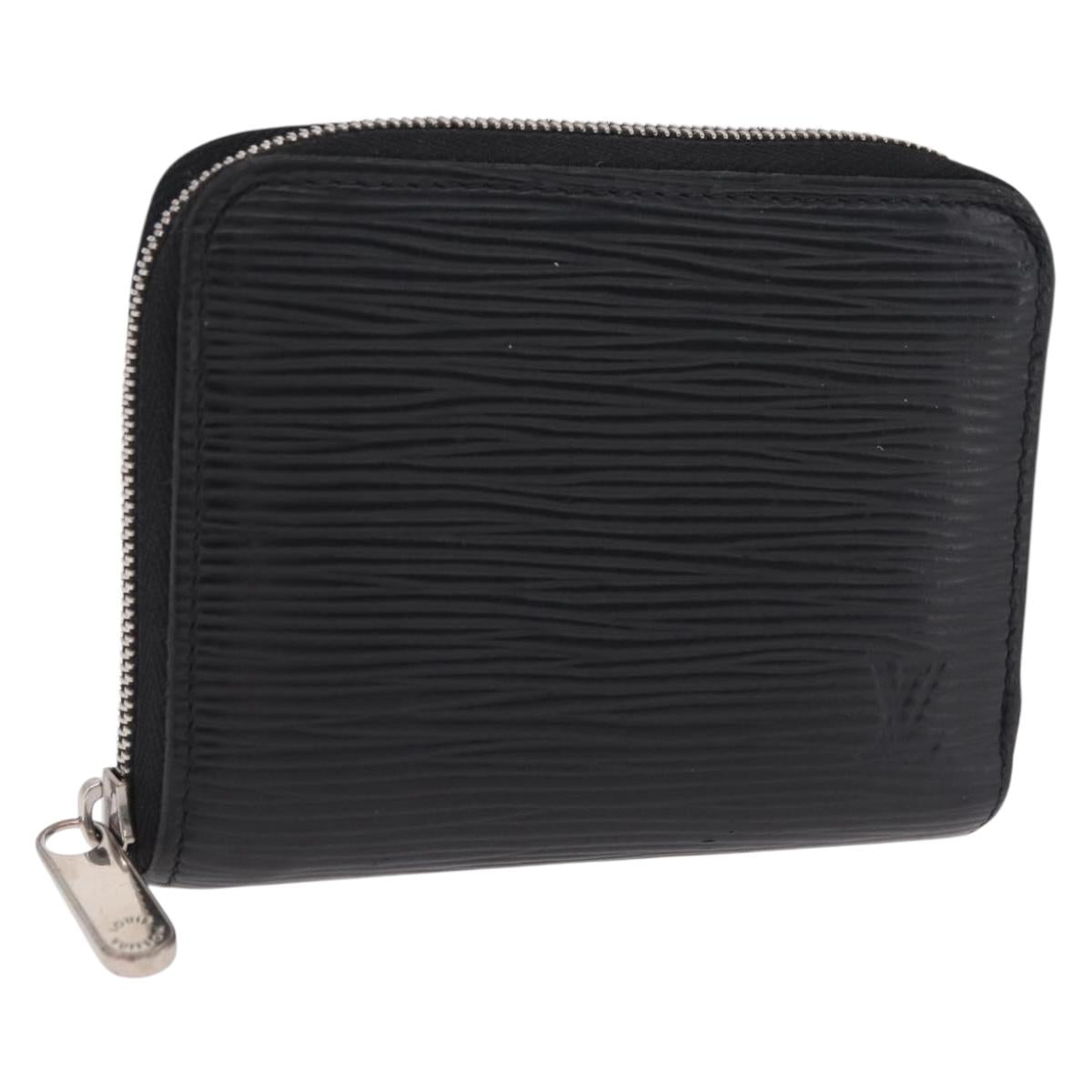 LOUIS VUITTON Epi Zippy Coin Purse Black M60152 LV Auth SK259