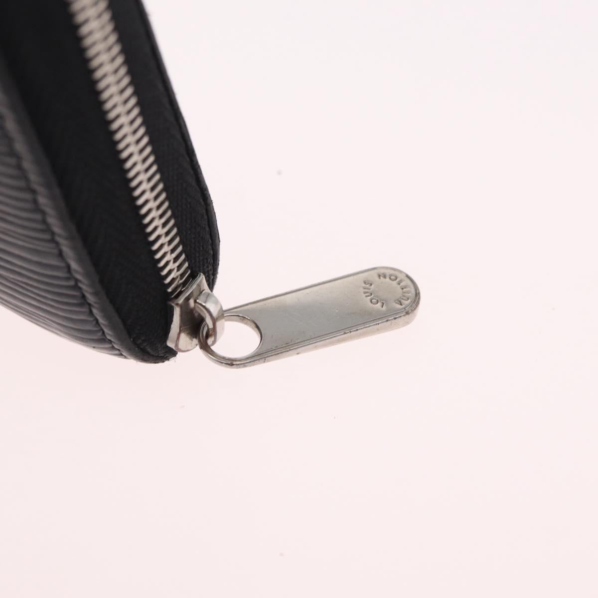 LOUIS VUITTON Epi Zippy Coin Purse Black M60152 LV Auth SK259