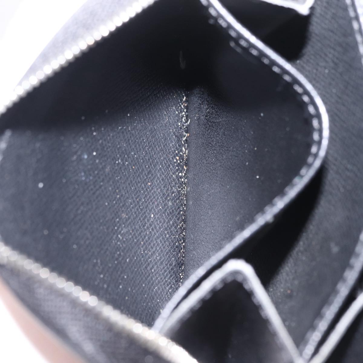 LOUIS VUITTON Epi Zippy Coin Purse Black M60152 LV Auth SK259