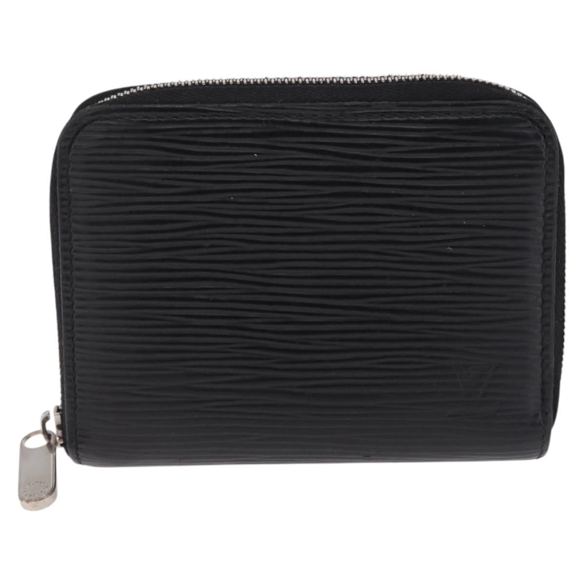 LOUIS VUITTON Epi Zippy Coin Purse Black M60152 LV Auth SK259