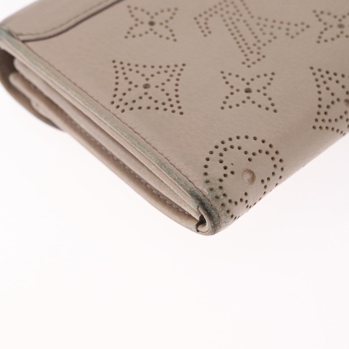 LOUIS VUITTON Mahina Portefeuille Iris Wallet Beige M58094 LV Auth SK262