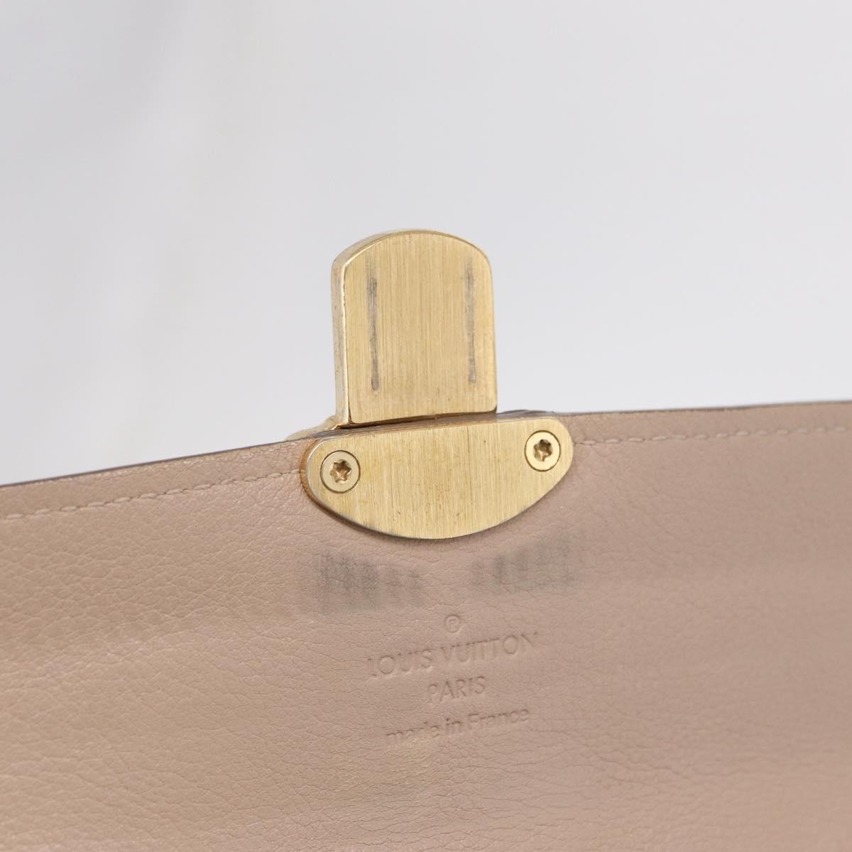 LOUIS VUITTON Mahina Portefeuille Iris Wallet Beige M58094 LV Auth SK262