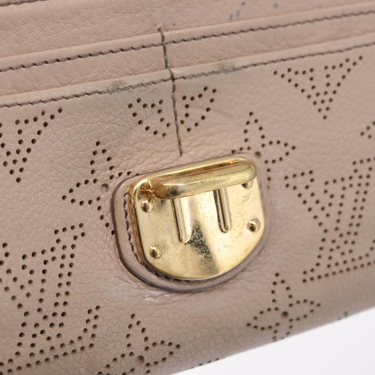 LOUIS VUITTON Mahina Portefeuille Iris Wallet Beige M58094 LV Auth SK262
