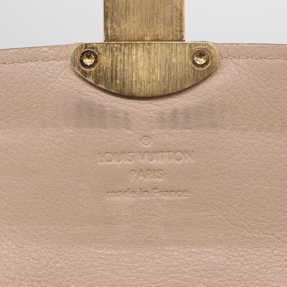 LOUIS VUITTON Mahina Portefeuille Iris Wallet Beige M58094 LV Auth SK262